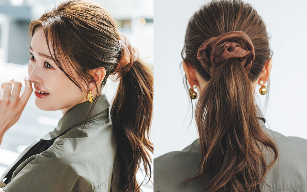 ひと手間テクニックで今っぽく♡ 簡単ひとつ結びをおしゃれにアレンジ